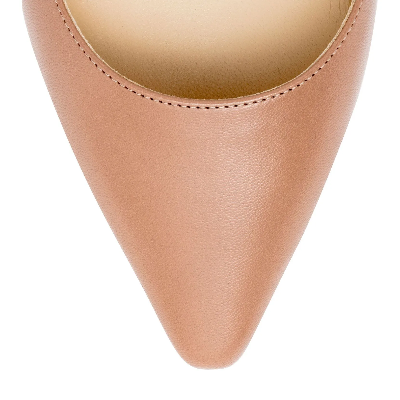 Ballet pink kid leather slingback flats