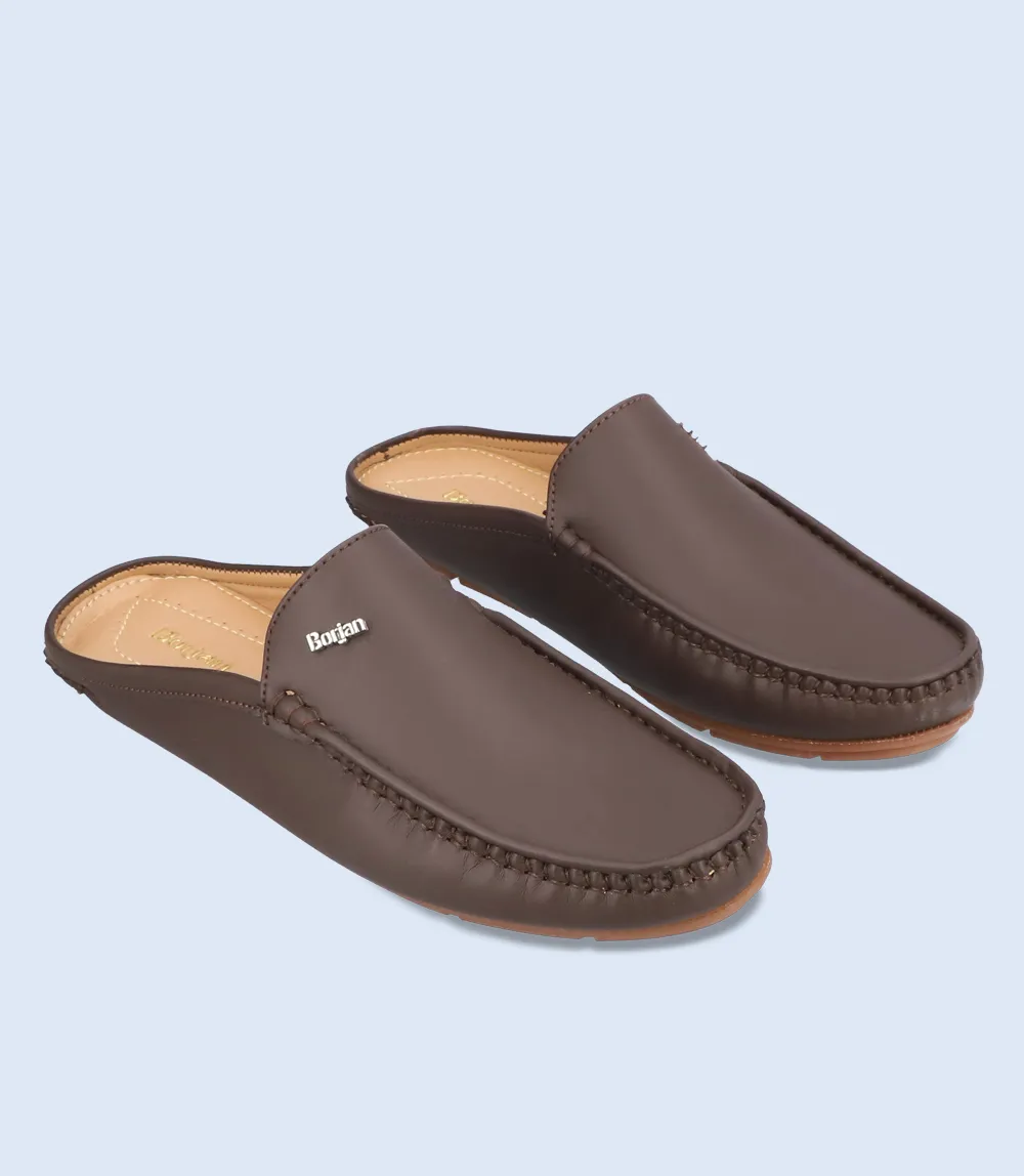 BM6709-COFFEE-Men Mules