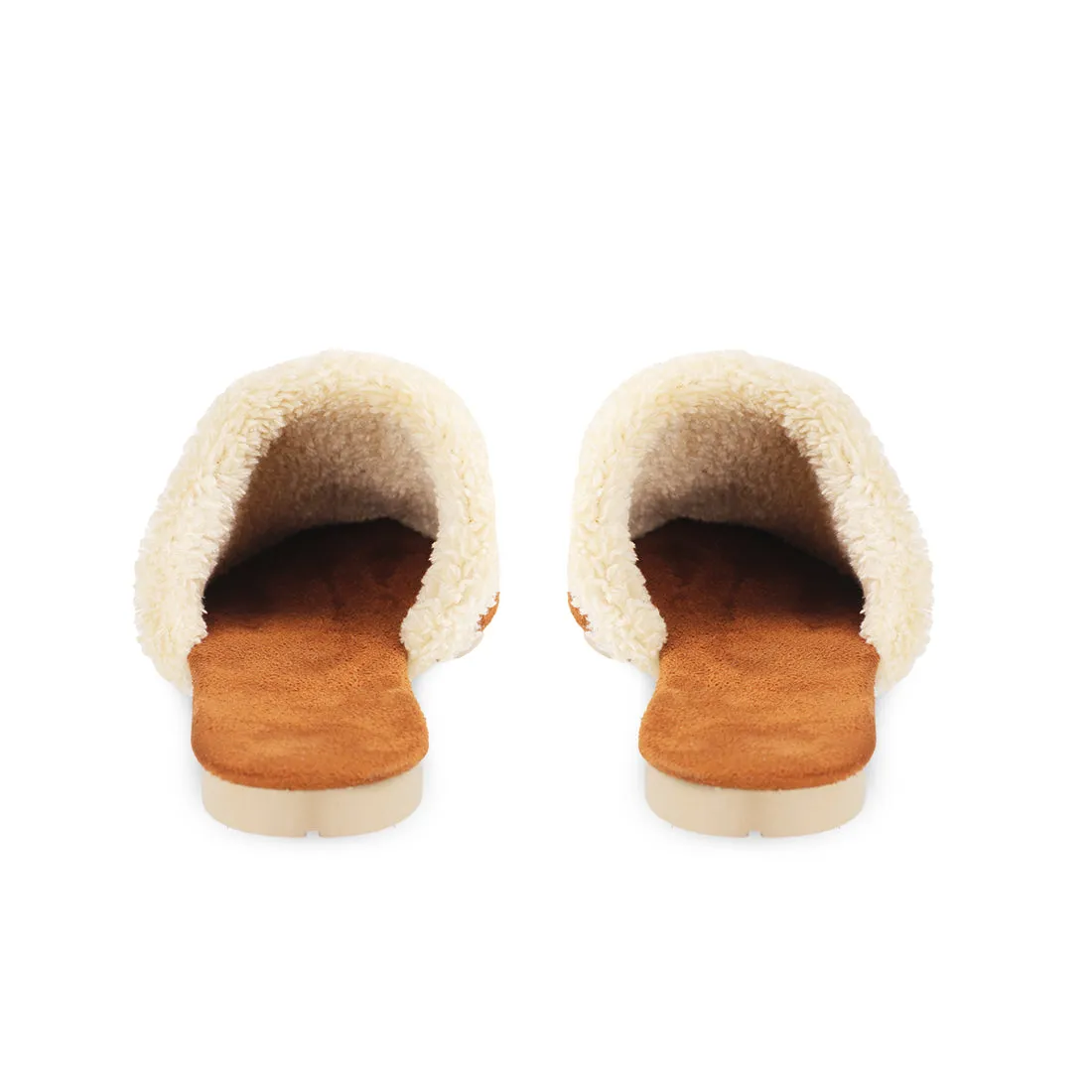 Bold Abstract Pop Art Fur-Lined Mules