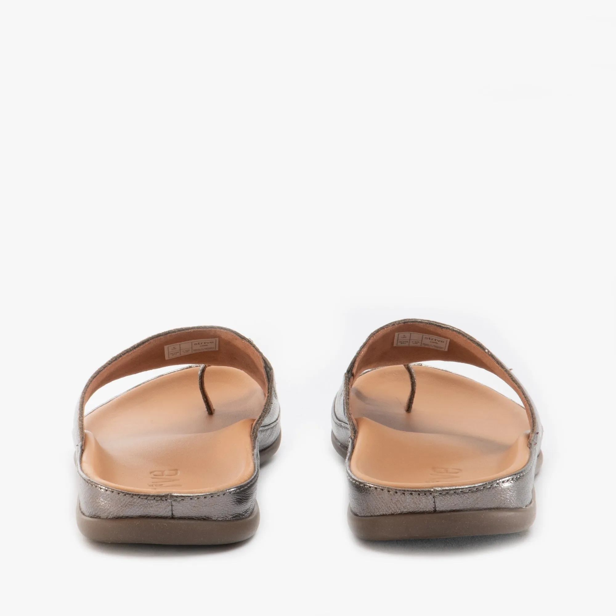 CAPRI Ladies Leather Toe Post Sandals Anthracite