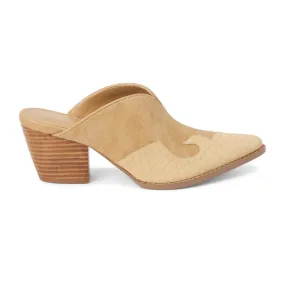 Colt Tooled Inlay Pointed Toe Mule Cowboy Booties
