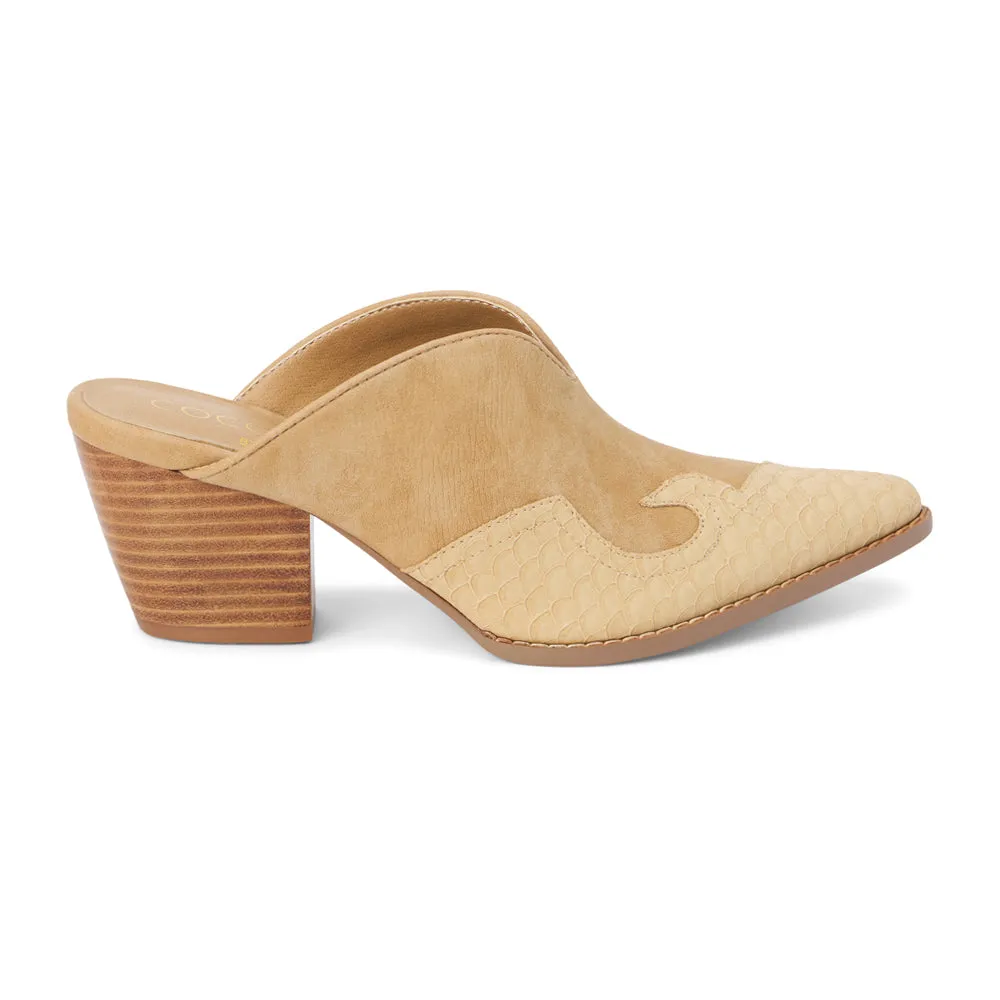 Colt Tooled Inlay Pointed Toe Mule Cowboy Booties