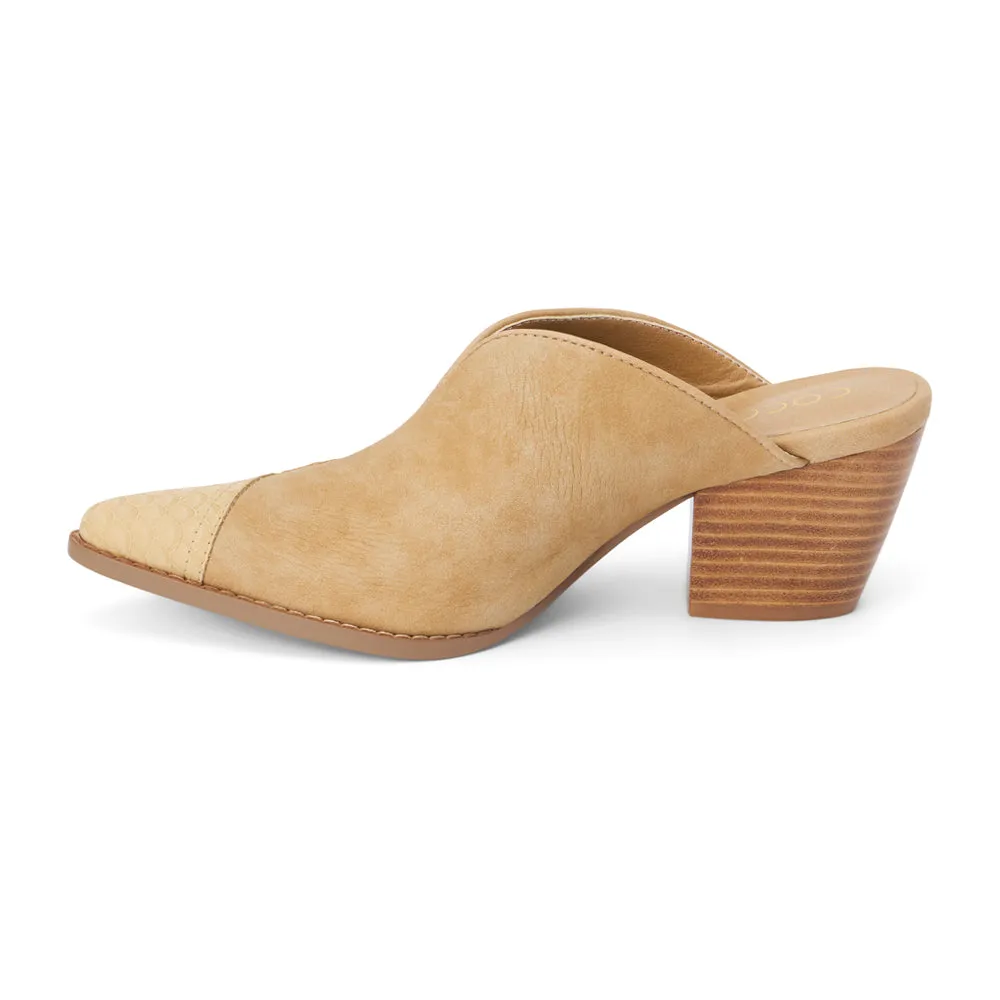 Colt Tooled Inlay Pointed Toe Mule Cowboy Booties