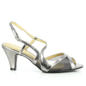 Dalessi Deva Pewter Slingback Sandals