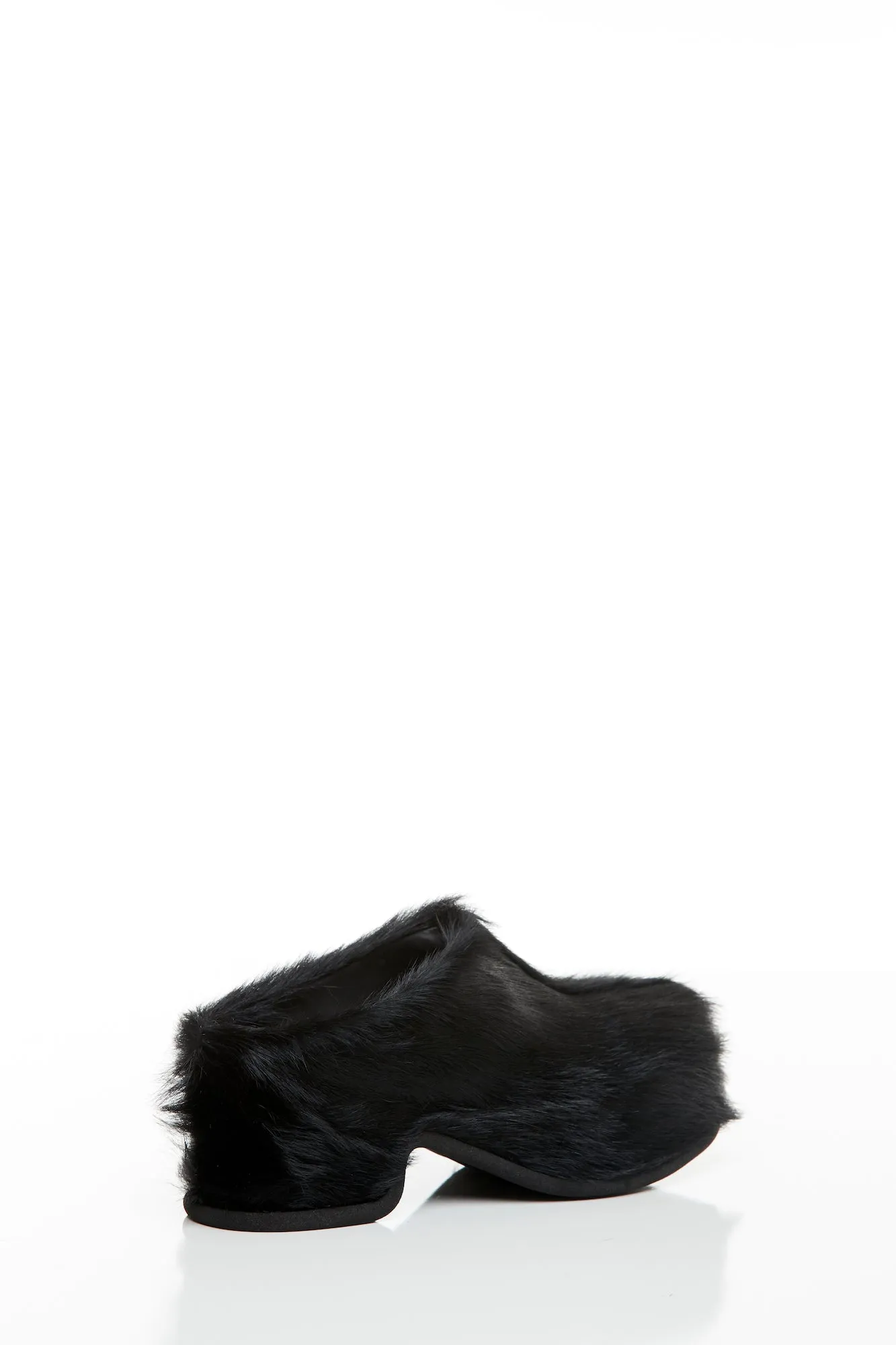 Dries Van Noten Fur Clogs in Black