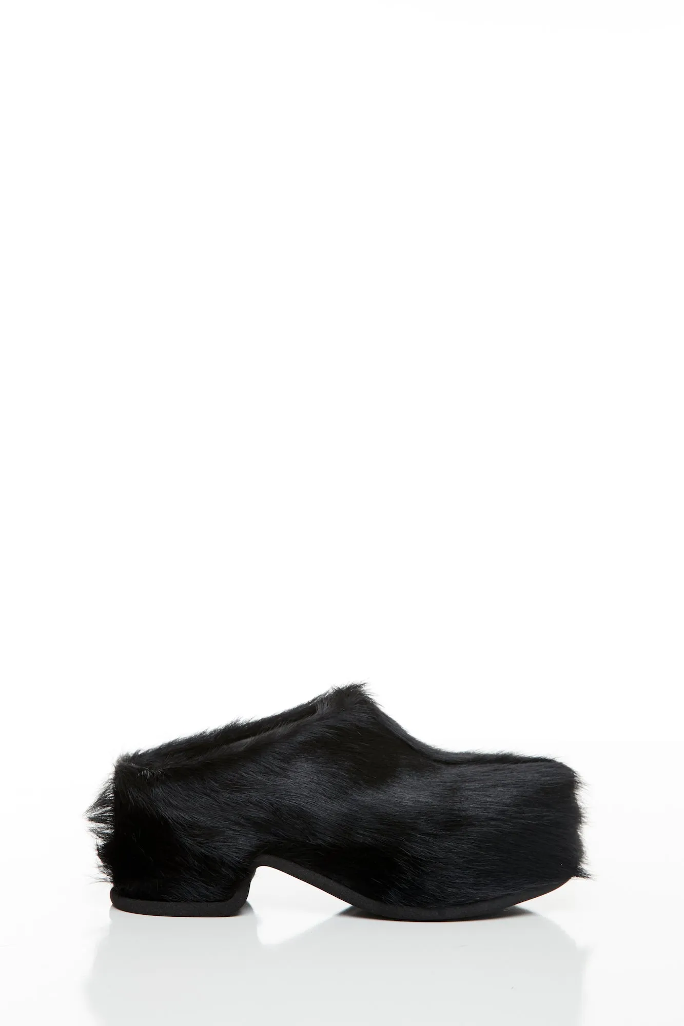 Dries Van Noten Fur Clogs in Black