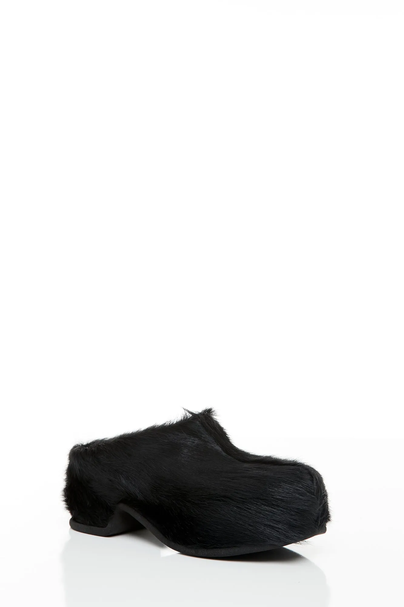 Dries Van Noten Fur Clogs in Black
