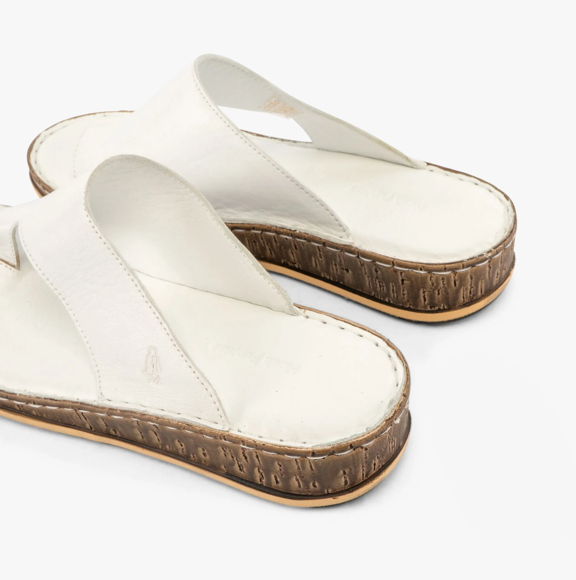 ELISSA Ladies Toepost Sandals White