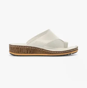 ELISSA Ladies Toepost Sandals White