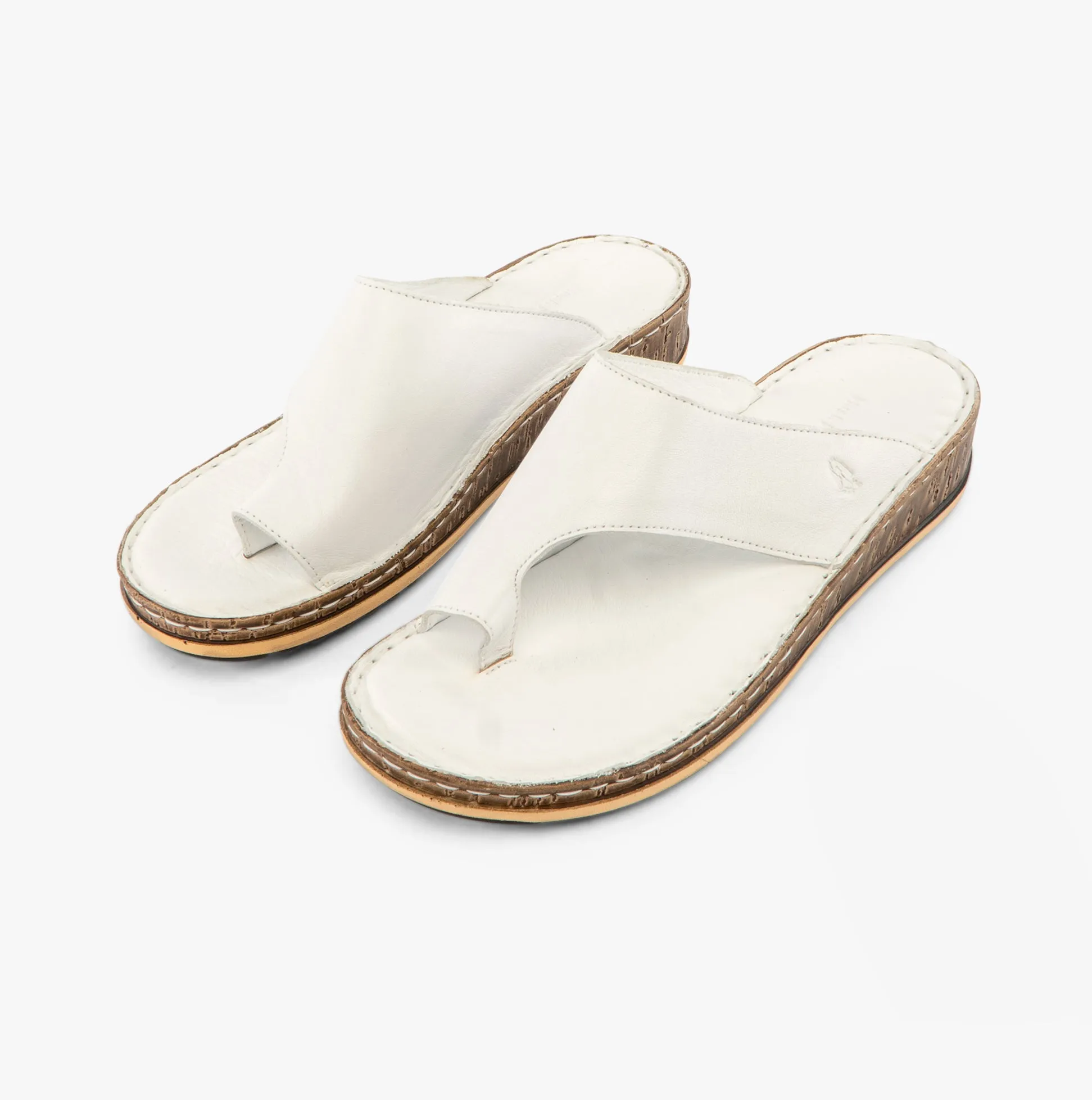 ELISSA Ladies Toepost Sandals White