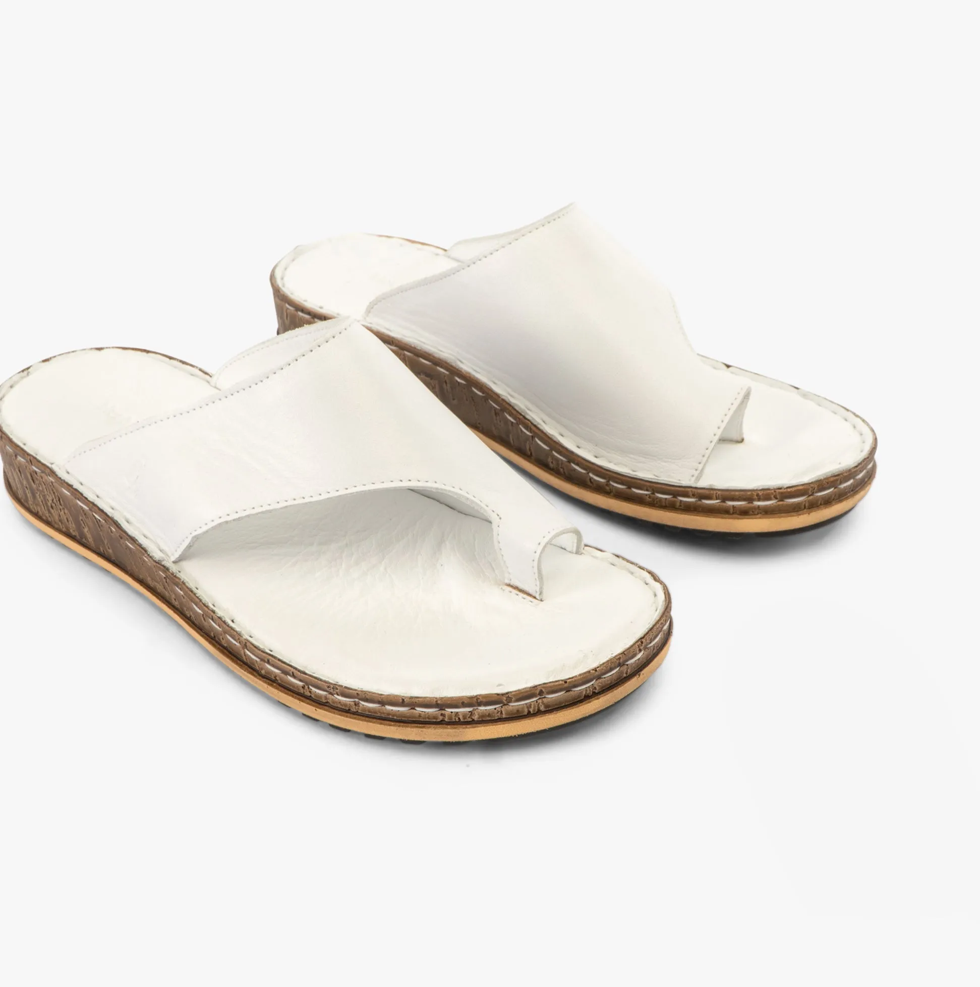 ELISSA Ladies Toepost Sandals White