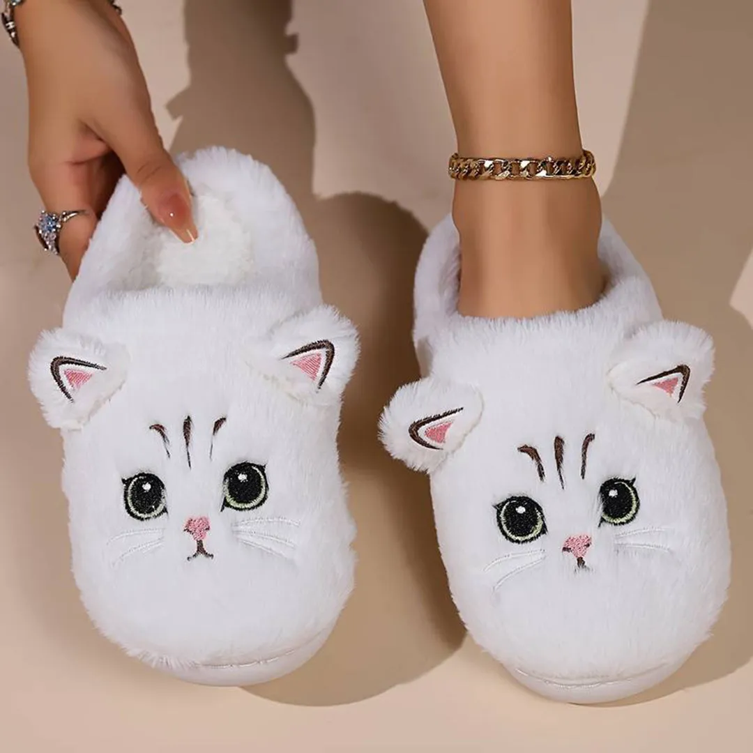 Feona Pantoffels | Fluffy Kattenpantoffels