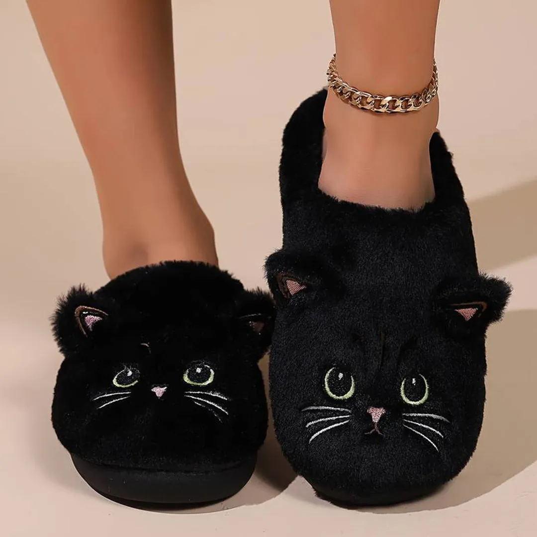 Feona Pantoffels | Fluffy Kattenpantoffels