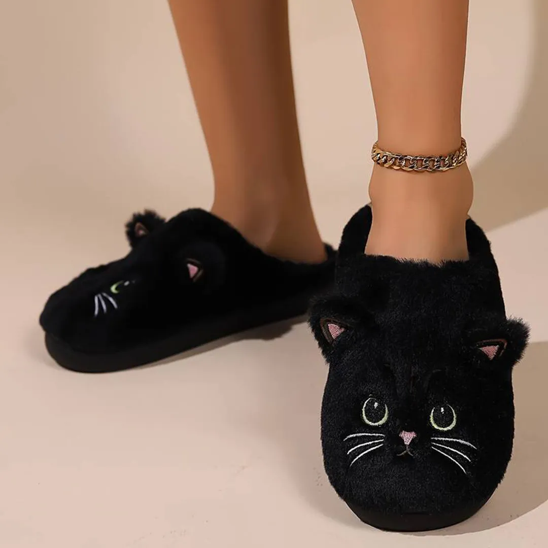 Feona Pantoffels | Fluffy Kattenpantoffels