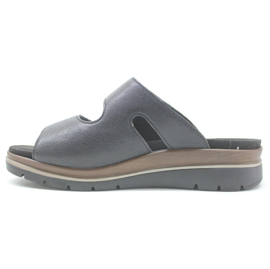 Fidelio Glory Leather Women's Wedge Slip-on Sandals