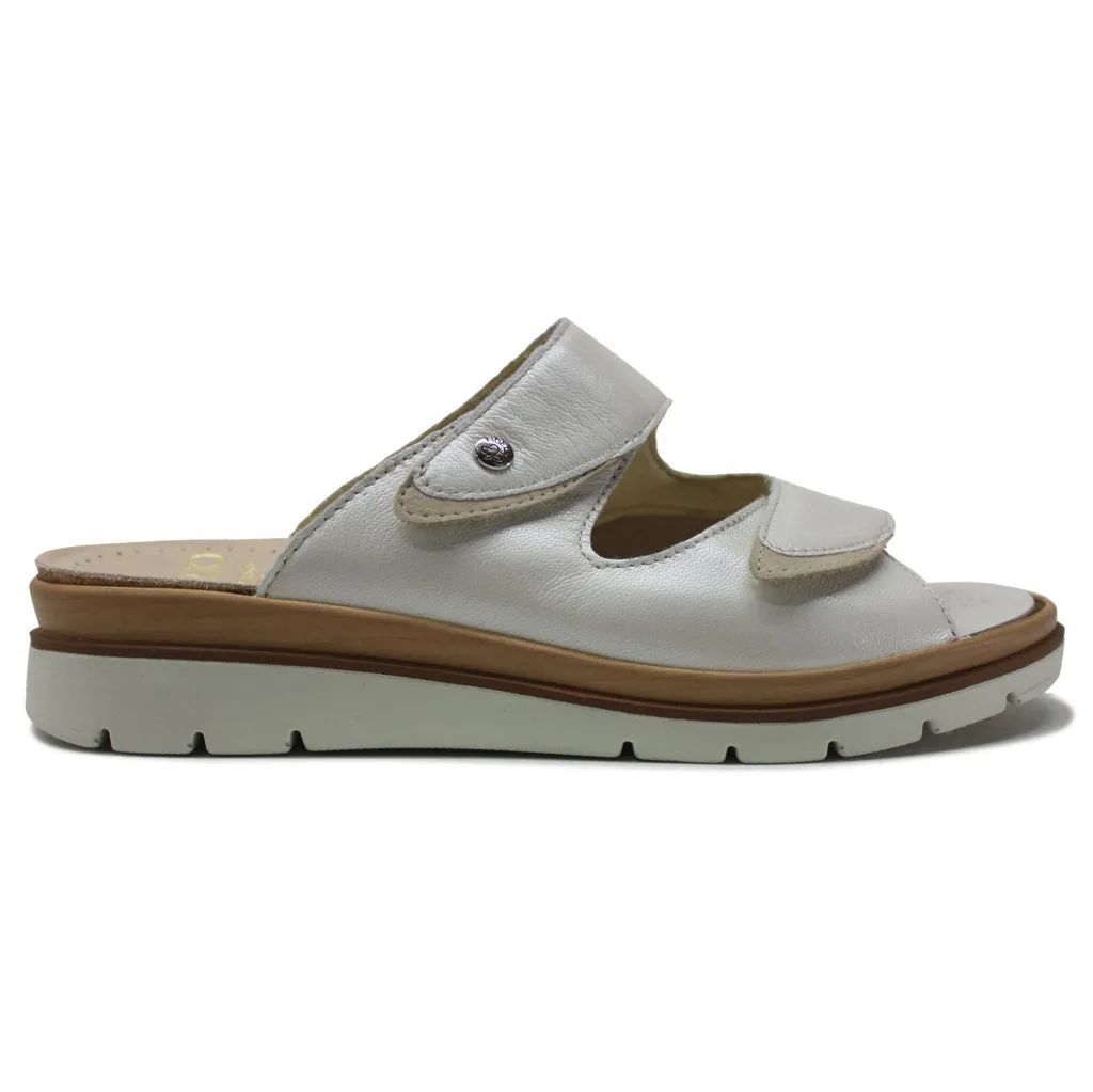 Fidelio Glory Leather Women's Wedge Slip-on Sandals