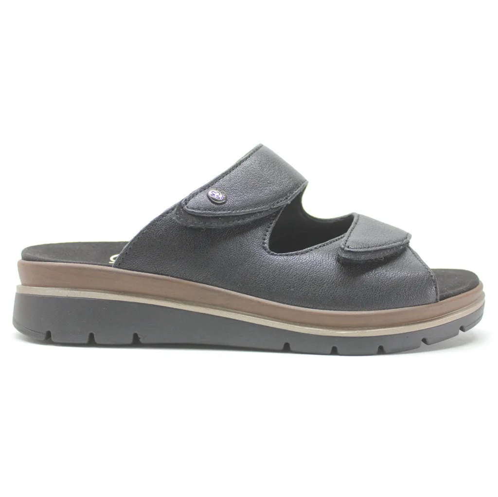 Fidelio Glory Leather Women's Wedge Slip-on Sandals