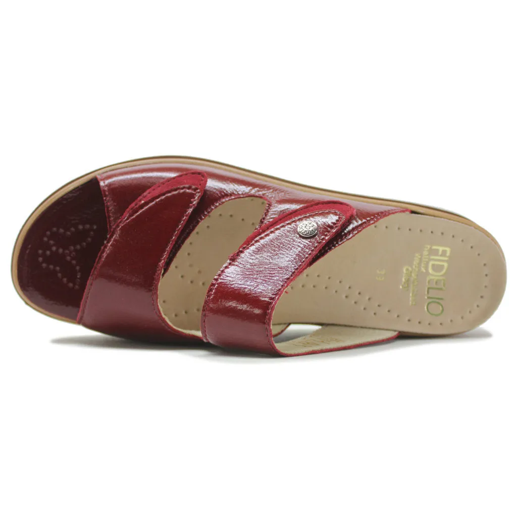Fidelio Glory Leather Women's Wedge Slip-on Sandals
