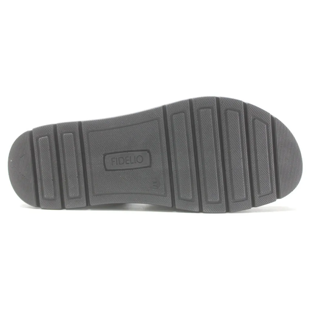 Fidelio Glory Leather Women's Wedge Slip-on Sandals