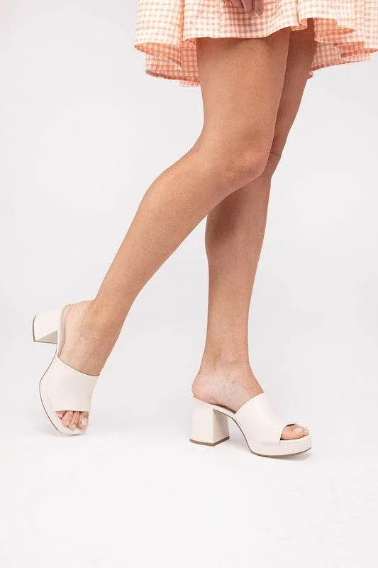 Fortune Dynamic Chic ZAFER-Bone Cropped High Heel Mules