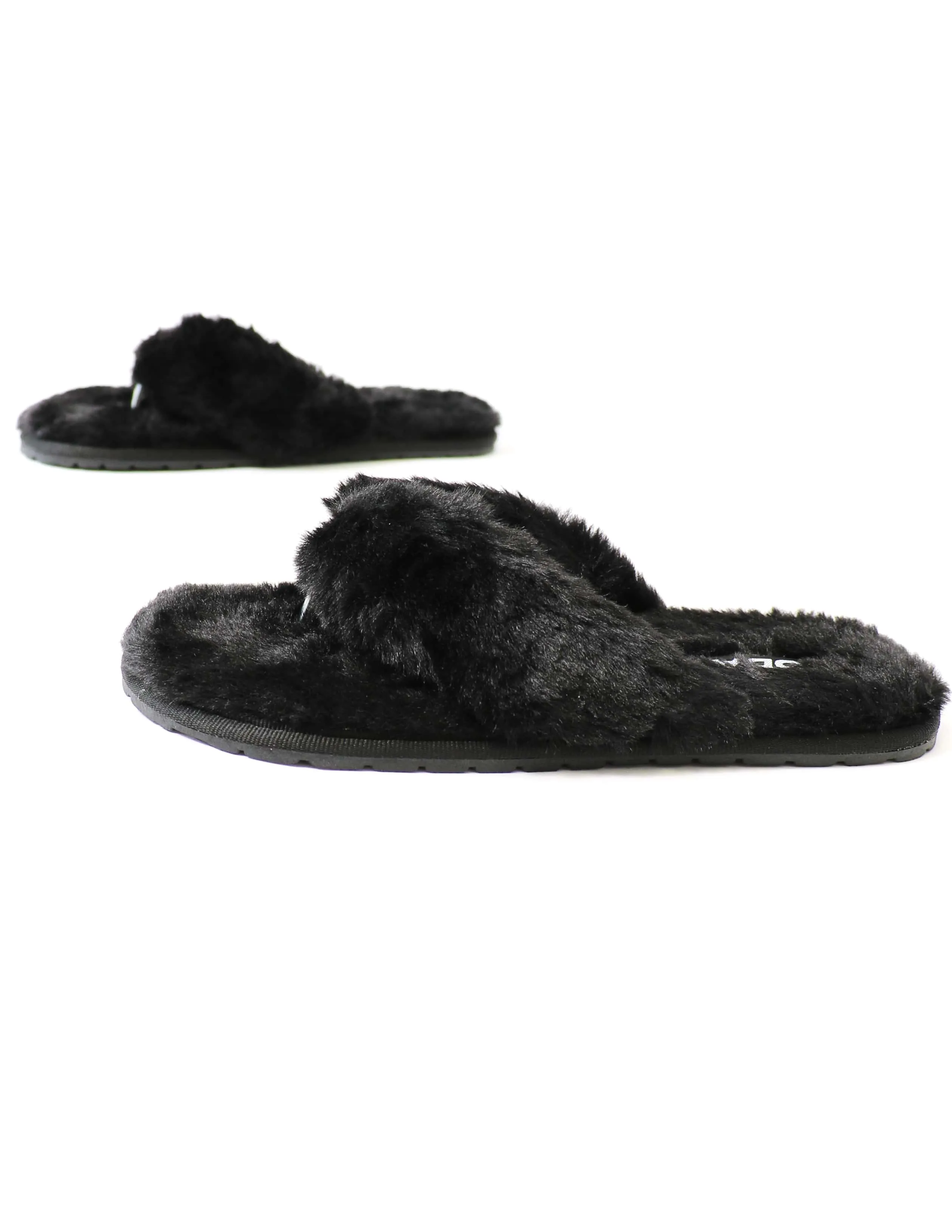 FUR-GET ME NOT SLIPPER - Black