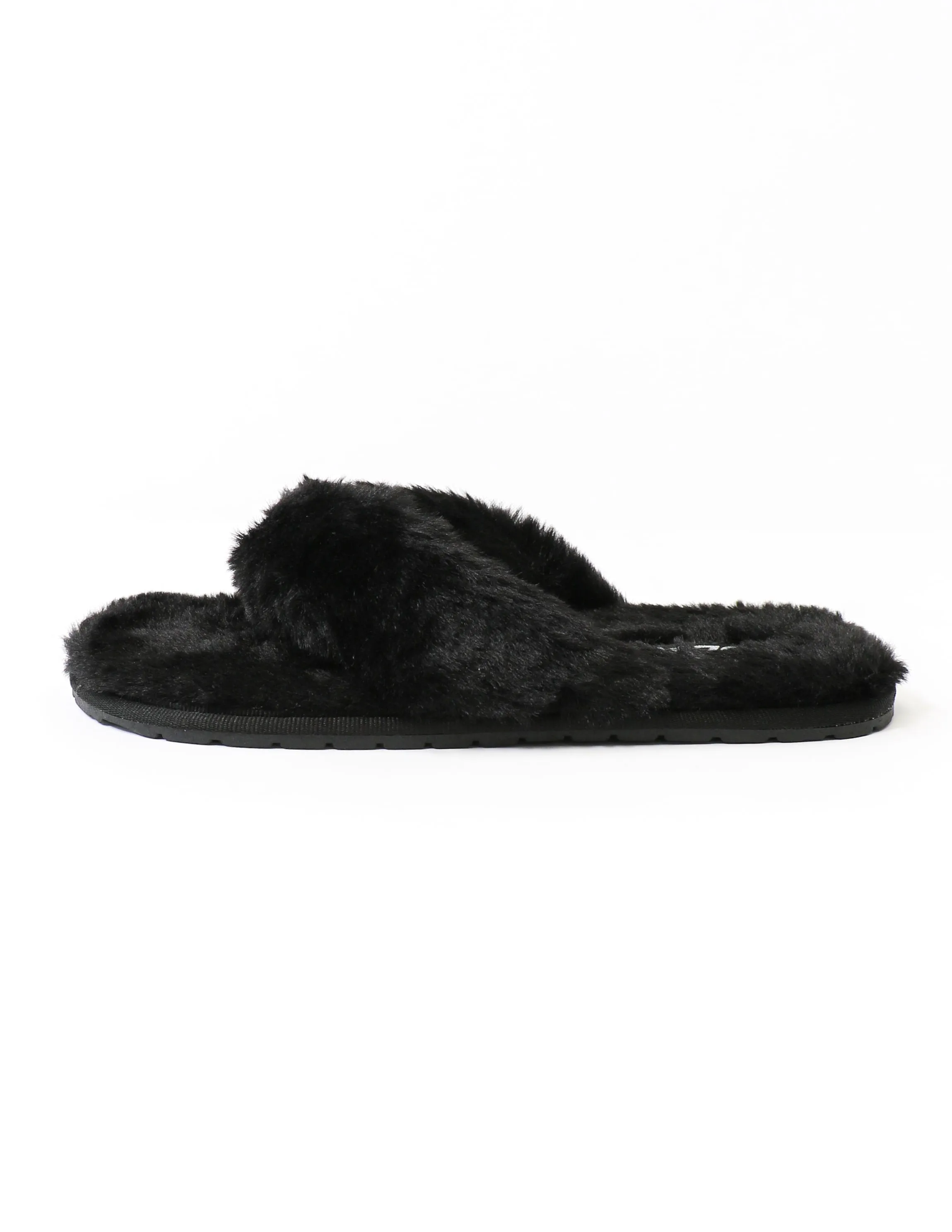 FUR-GET ME NOT SLIPPER - Black