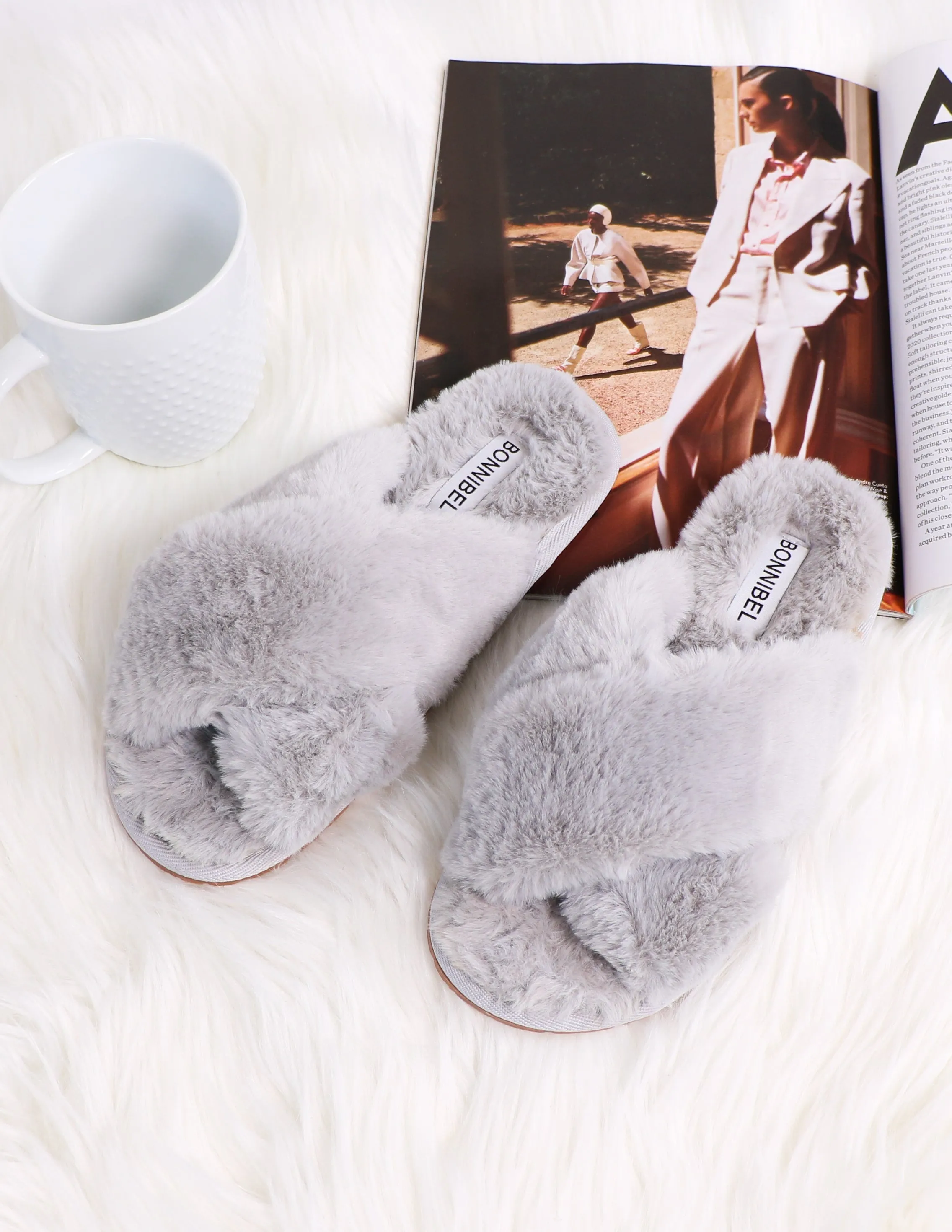 FUR THE DREAMERS SLIPPER - Grey