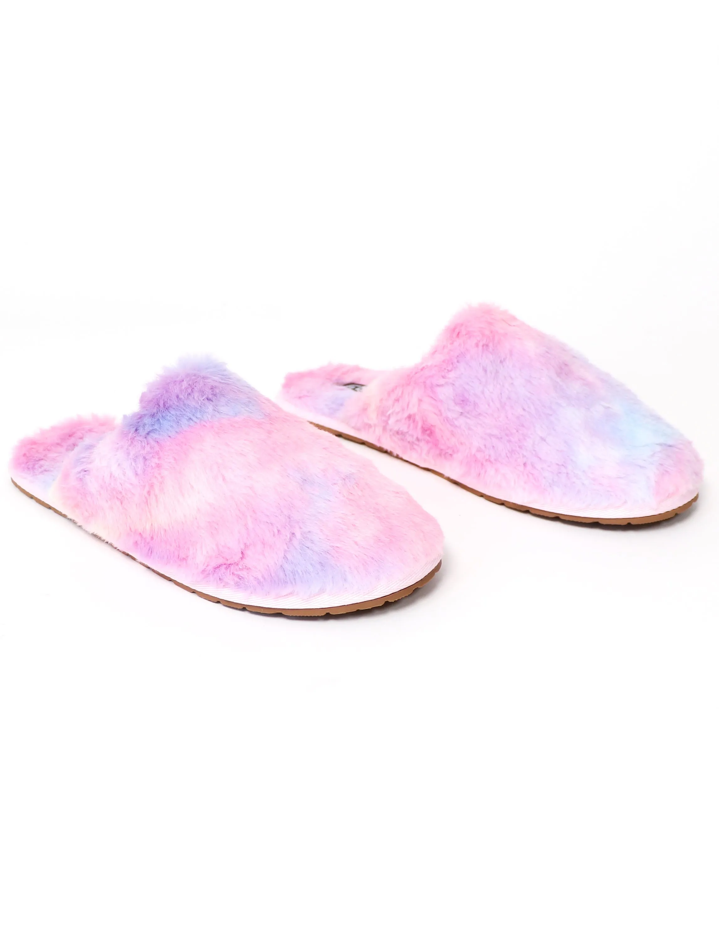 FUZZY WUZZY SLIPPER - Rainbow
