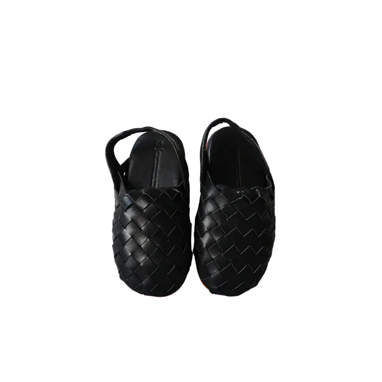 Handwoven Leather Mules For Kids