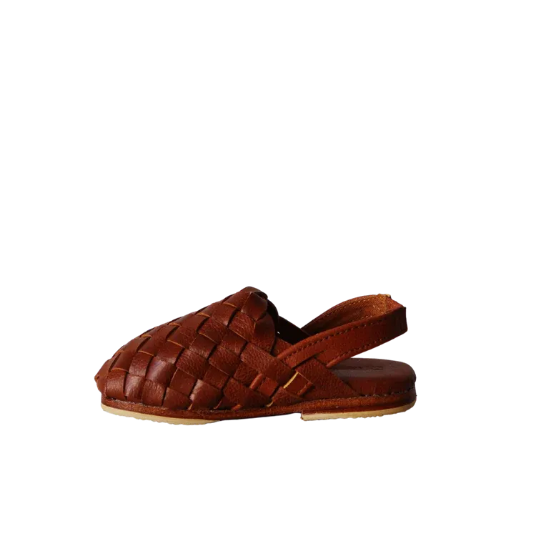 Handwoven Leather Mules For Kids