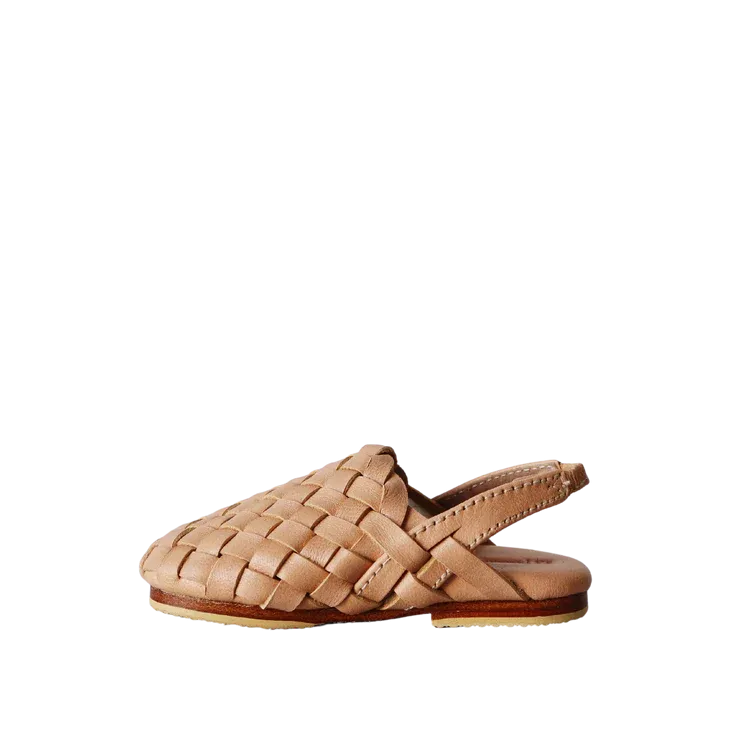 Handwoven Leather Mules For Kids