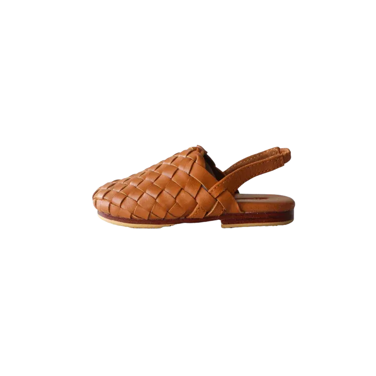 Handwoven Leather Mules For Kids