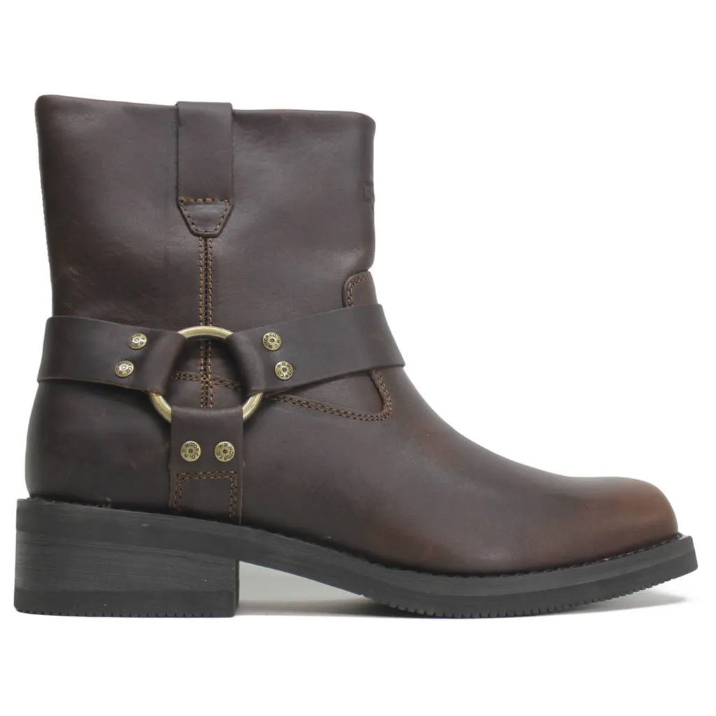 Harley Davidson Korsen 7 Inch Full Grain Leather Men's Ankle Biker Boots