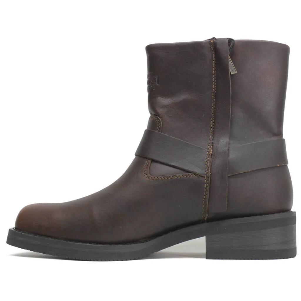 Harley Davidson Korsen 7 Inch Full Grain Leather Men's Ankle Biker Boots