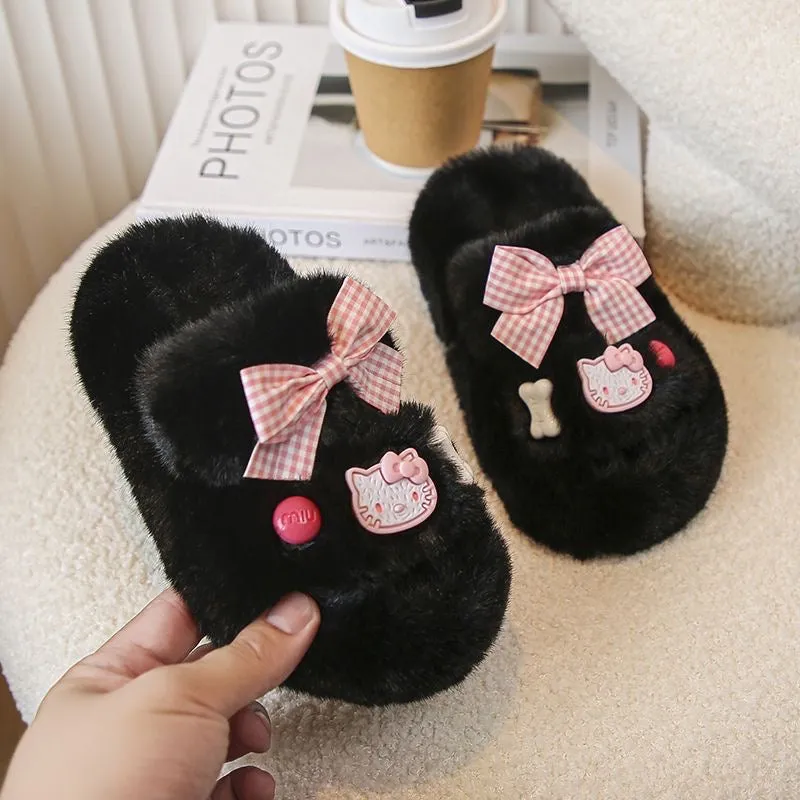 HelloKitty Fluffy  Kids' Slippers