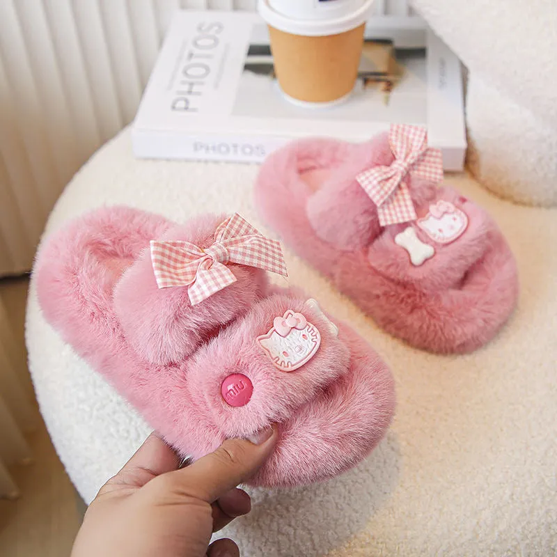 HelloKitty Fluffy  Kids' Slippers