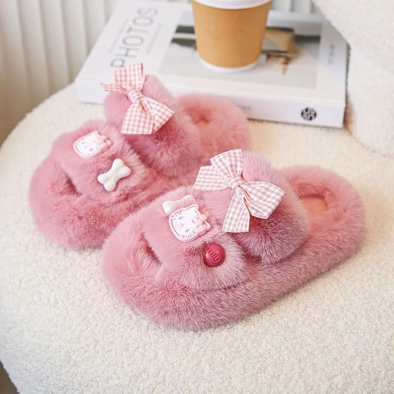 HelloKitty Fluffy  Kids' Slippers