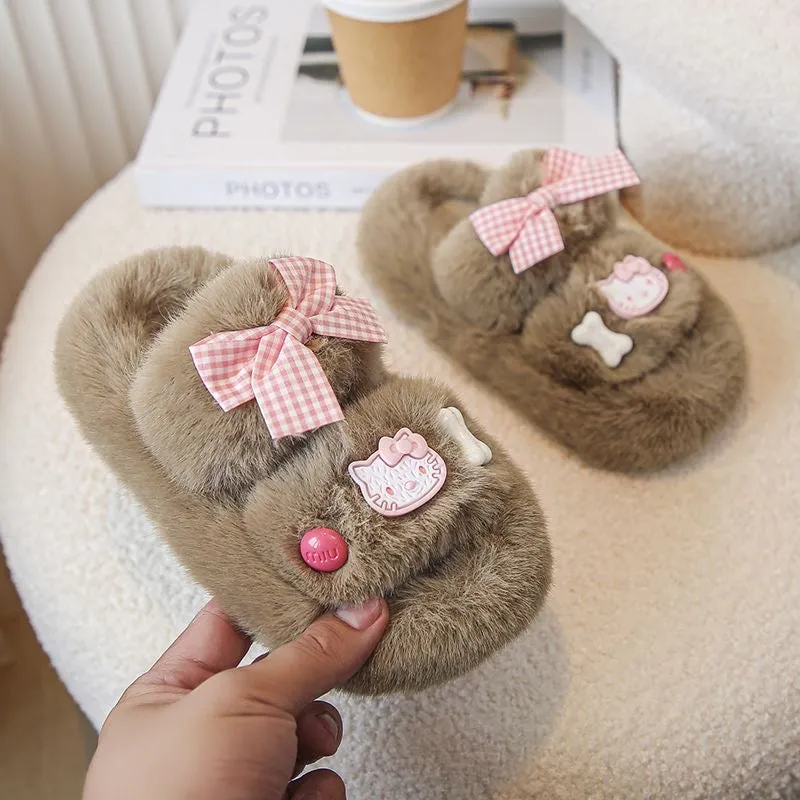 HelloKitty Fluffy  Kids' Slippers