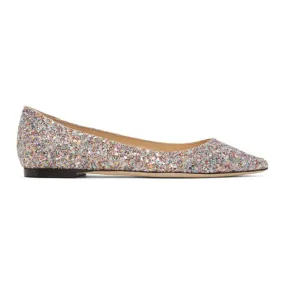Jimmy Choo Multicolor Glitter Romy Flats