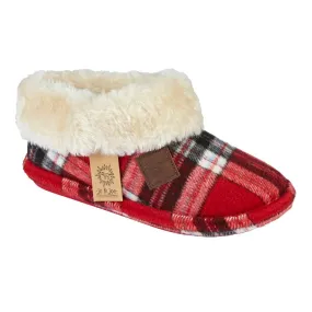 Jo & Joe Glenroyal RED TARTAN Bootie Slipper