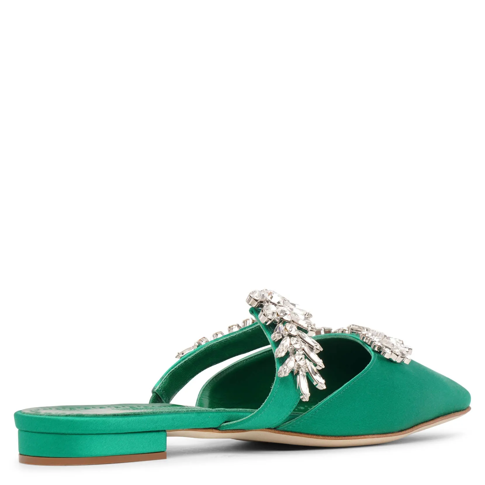 Lurum emerald satin flats