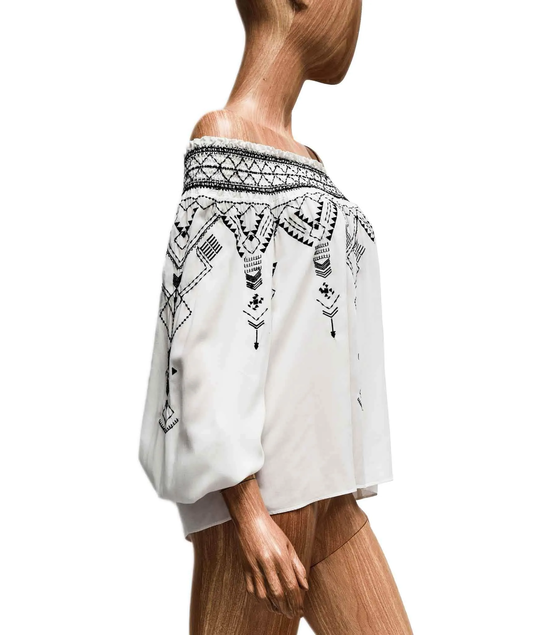 Off-The-Shoulder Embroidered Top