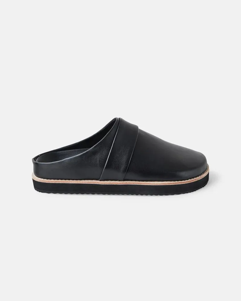 Palmer Leather Mule - Black