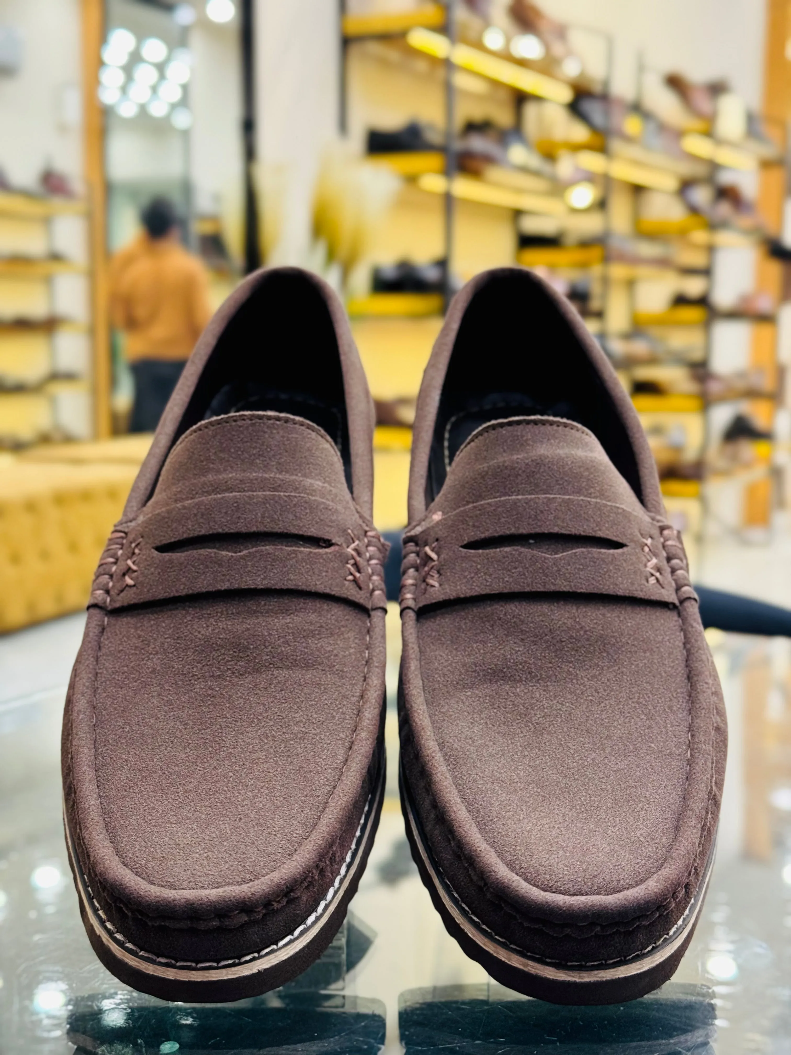 PLAN BROWN CHUNKY LOAFERS