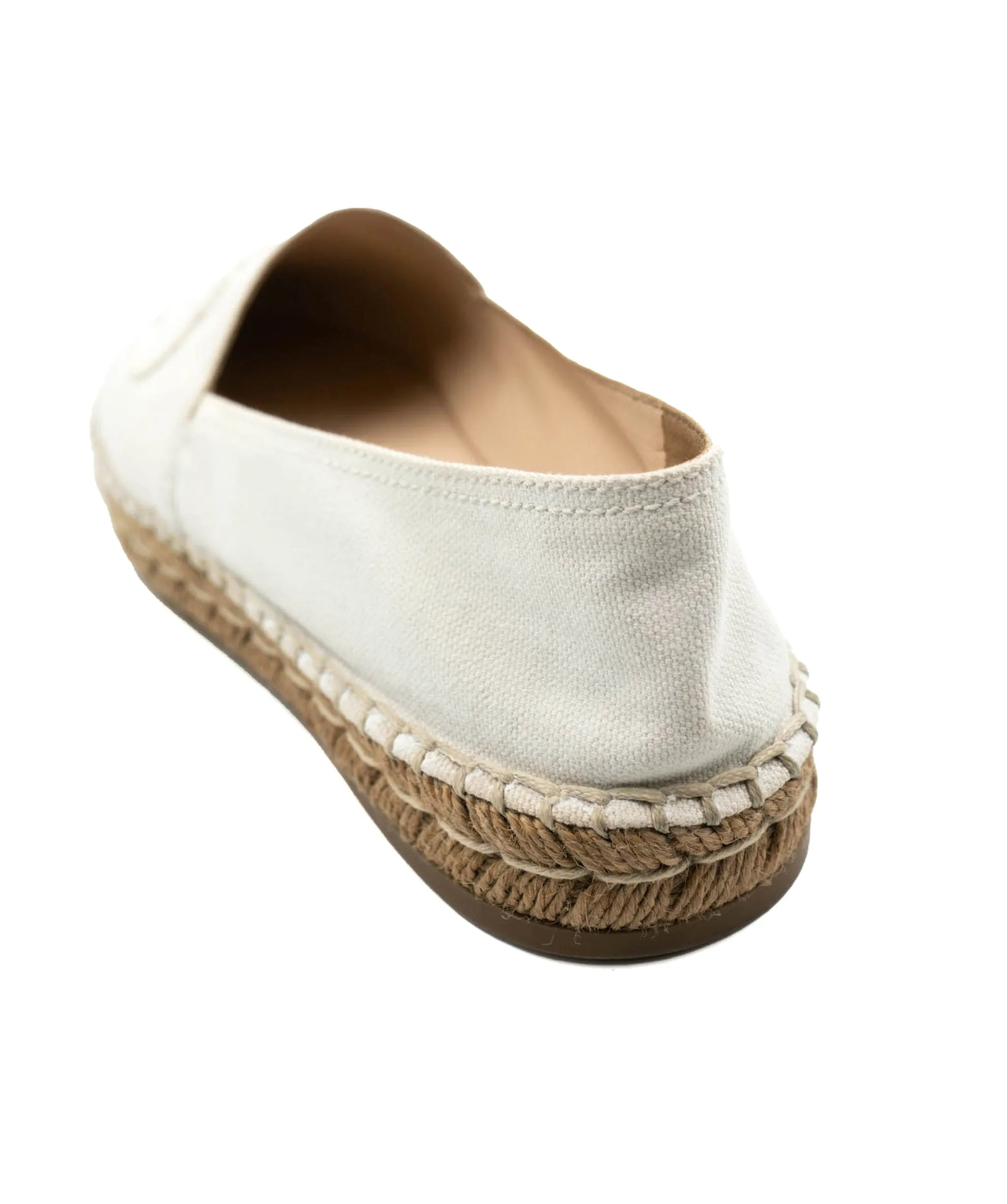 Prada Cotton Embroidered Logo Espadrilles Size 37 - AWC1873