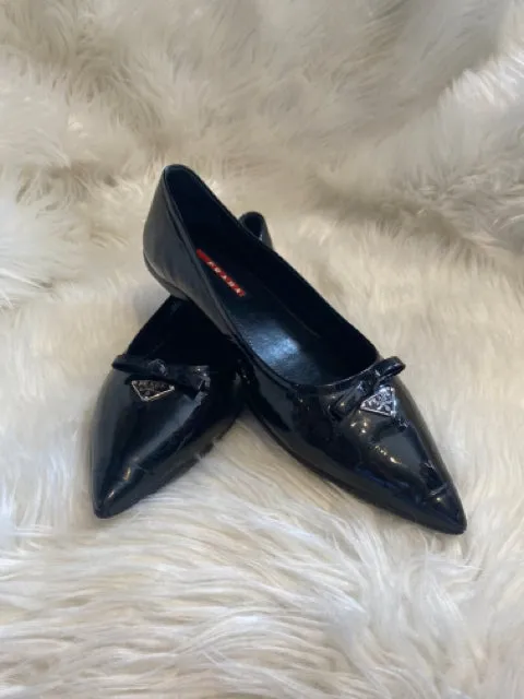 Prada Pointed Toe Patent Leather Flats Sz. 39 Shoe