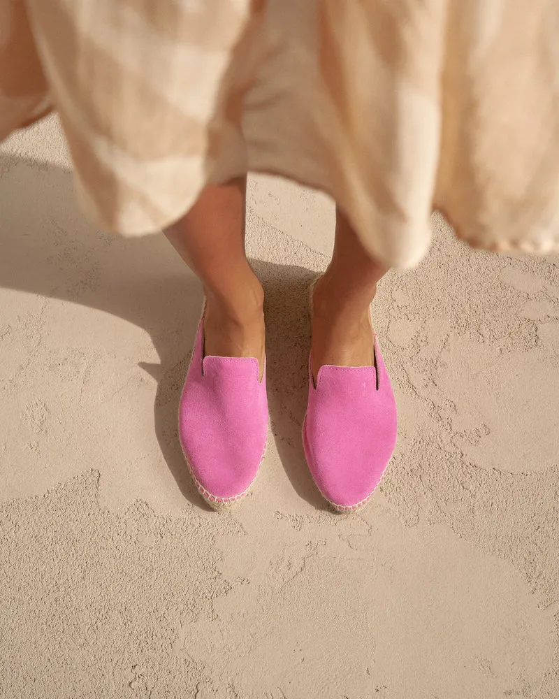 Suede Bold Pink Mules