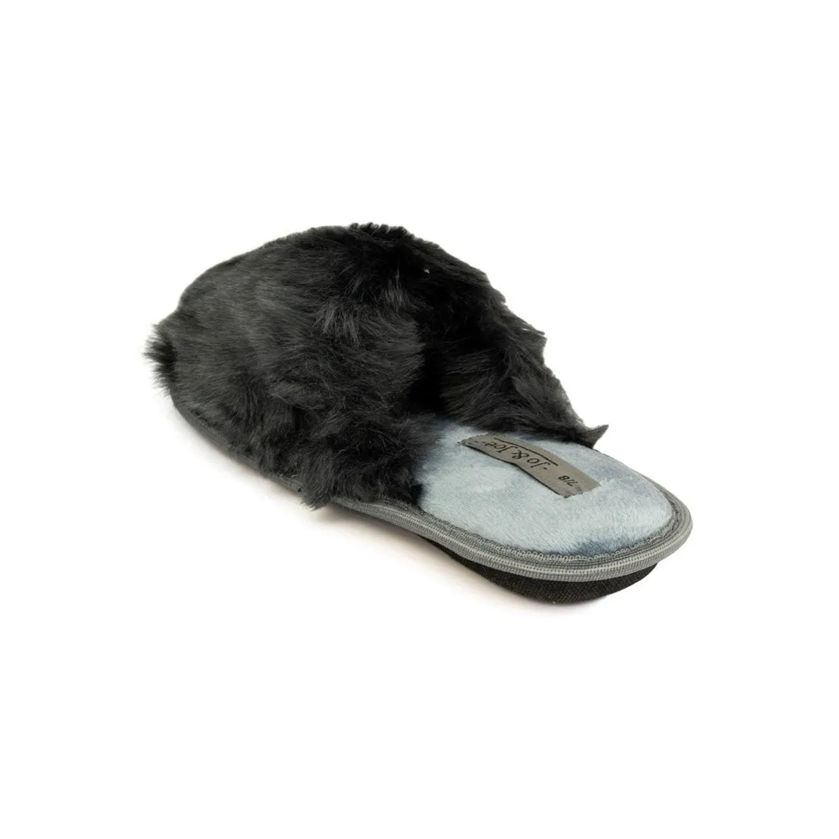 Womens Grey fluffy Slipper