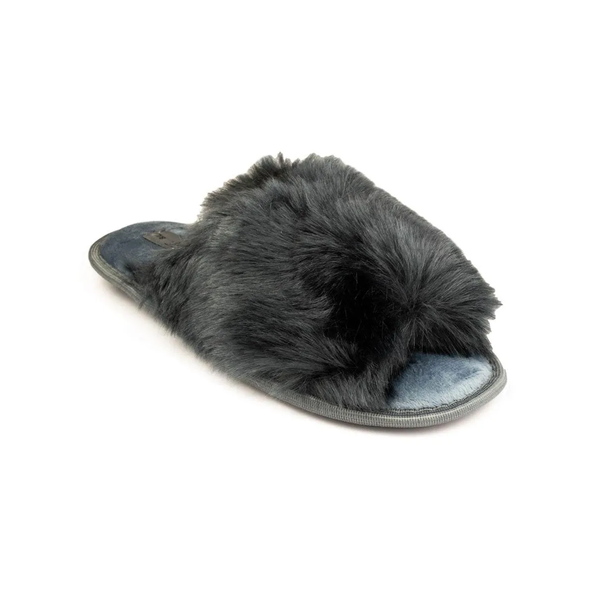 Womens Grey fluffy Slipper